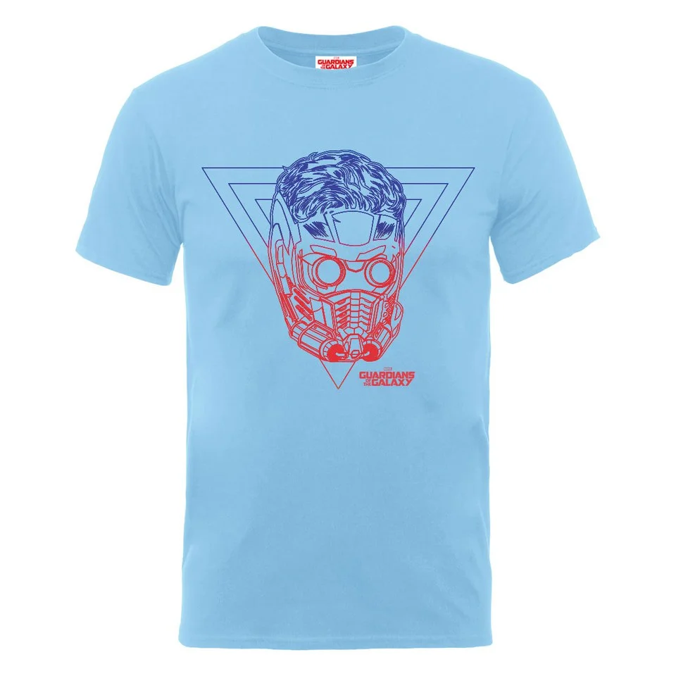 Marvel Guardians of the Galaxy Men's Star-Lord Colour Sketch T-Shirt - Sky - S - Blauw Afbeelding 1