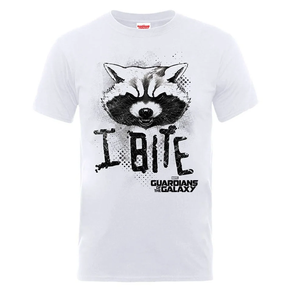 Marvel Guardians of the Galaxy Men's I Bite T-Shirt - White - S - Wit Afbeelding 1