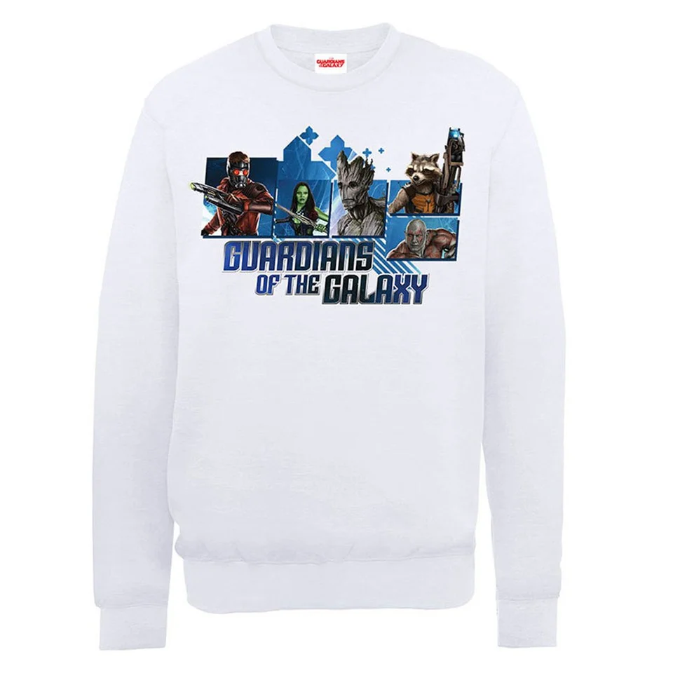 Marvel Guardians of the Galaxy Team Montage Sweatshirt - White - S - Wit Afbeelding 1