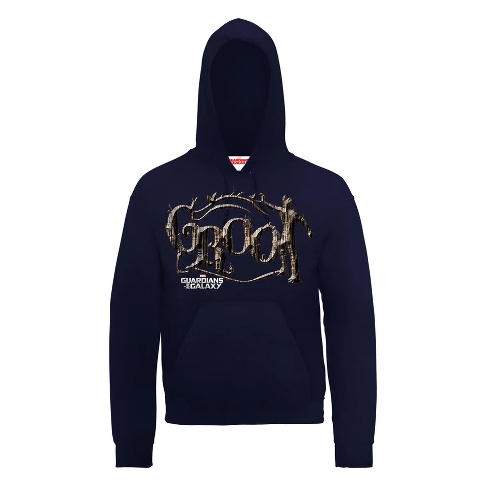 Marvel Guardians of the Galaxy Groot Text Hooded Sweatshirt - Navy - S - Navy blauw Afbeelding 1