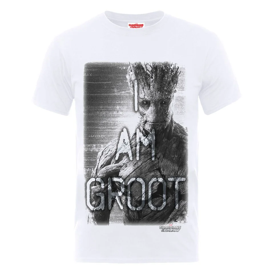Marvel Guardians of the Galaxy Men's I Am Groot T-Shirt - White - S - Wit Afbeelding 1