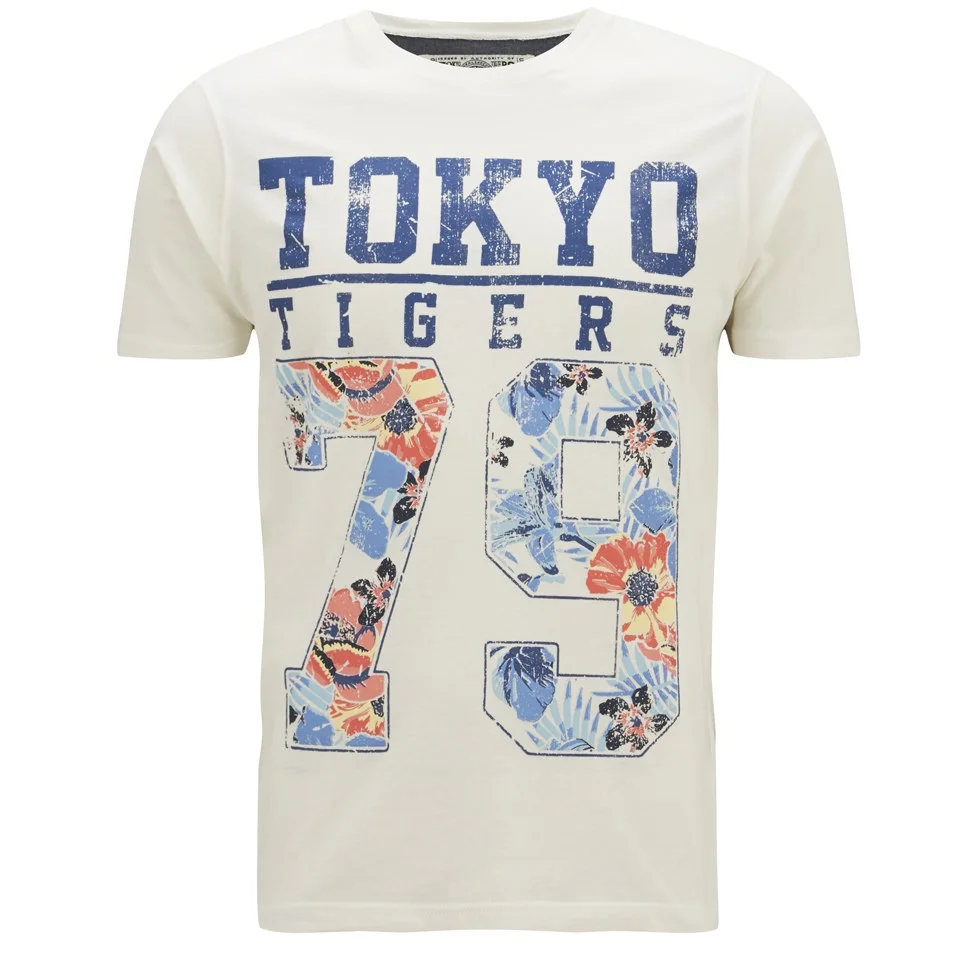 Tokyo Tigers Men's Mauna Printed T-Shirt - Jet Stream - S - Wit Afbeelding 1