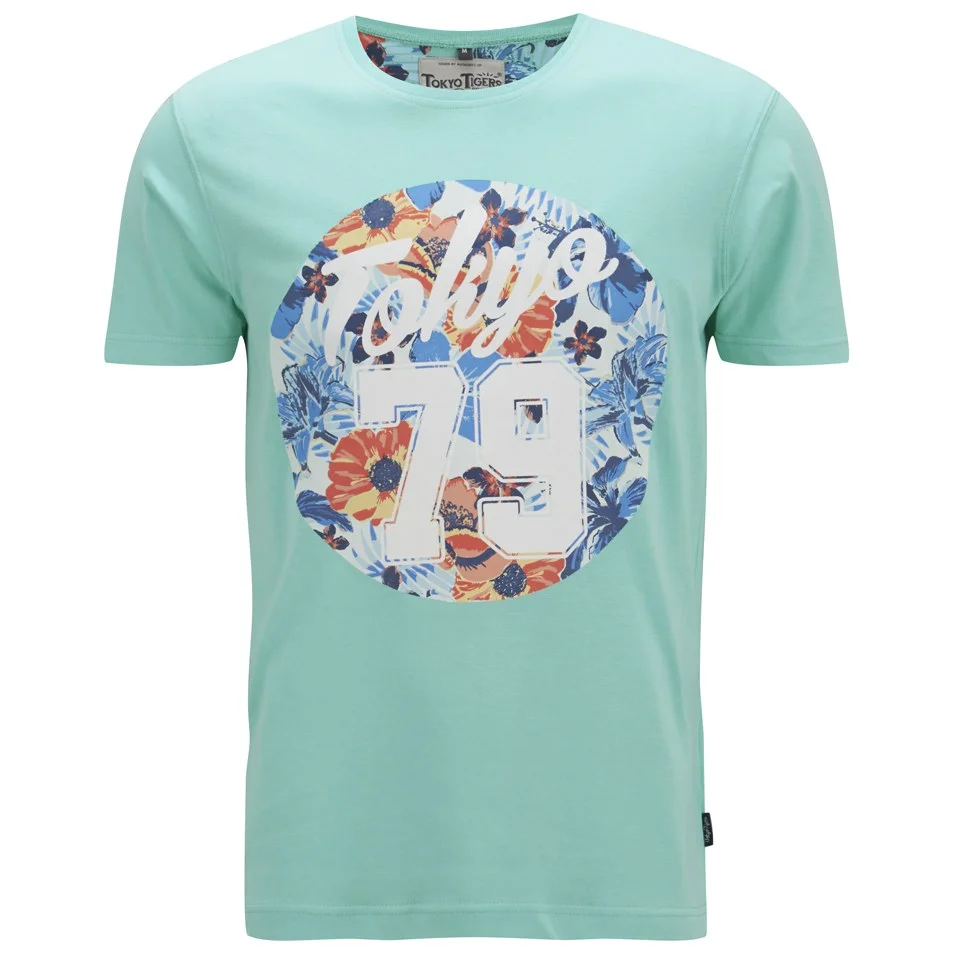 Tokyo Tigers Men's Monchy Printed T-Shirt - Aqua Sky - S - Blauw Afbeelding 1