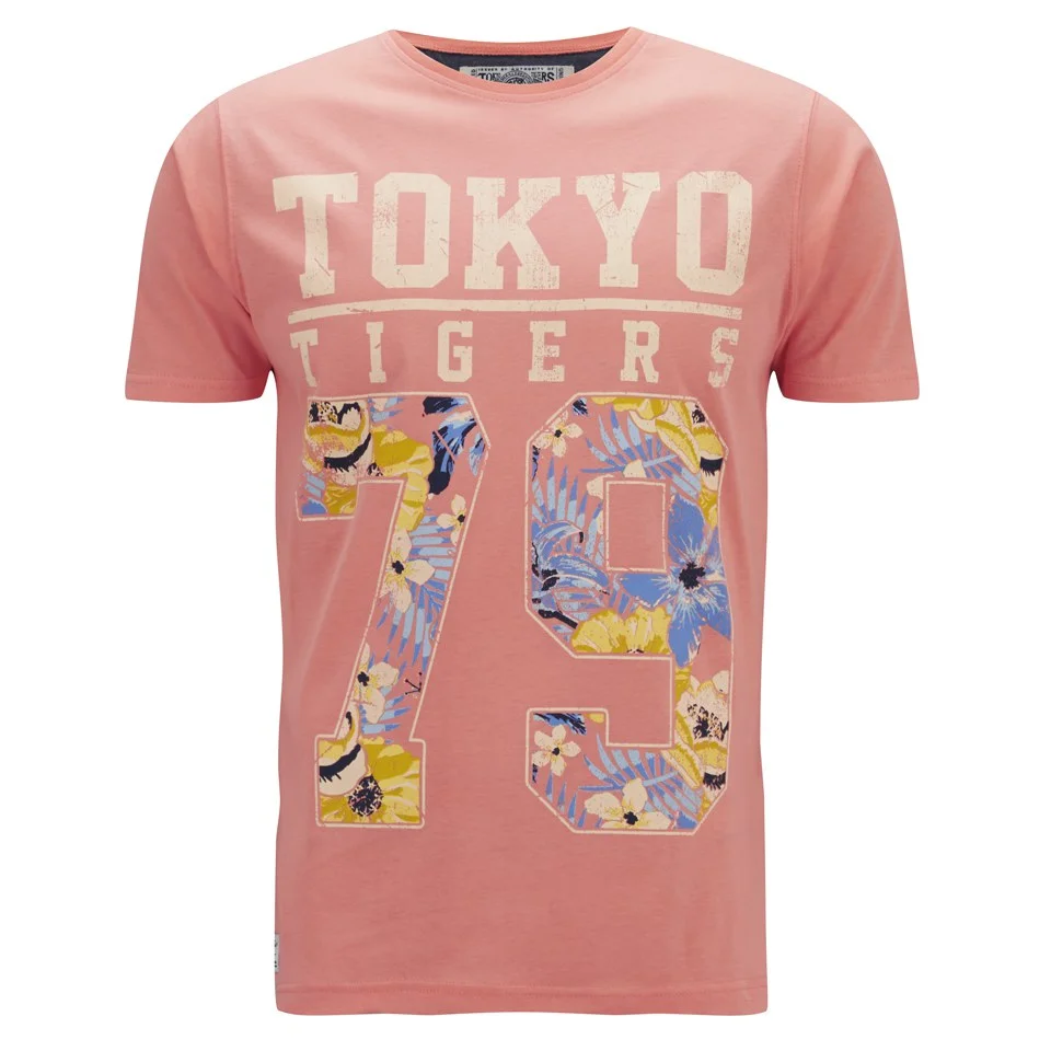 Tokyo Tigers Men's Mauna Printed T-Shirt - Pale Coral - S - Roze Afbeelding 1