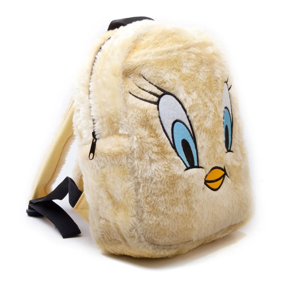Looney Tunes Furry Tellow Tweety Bird Big Face Mini Backpack Afbeelding 1