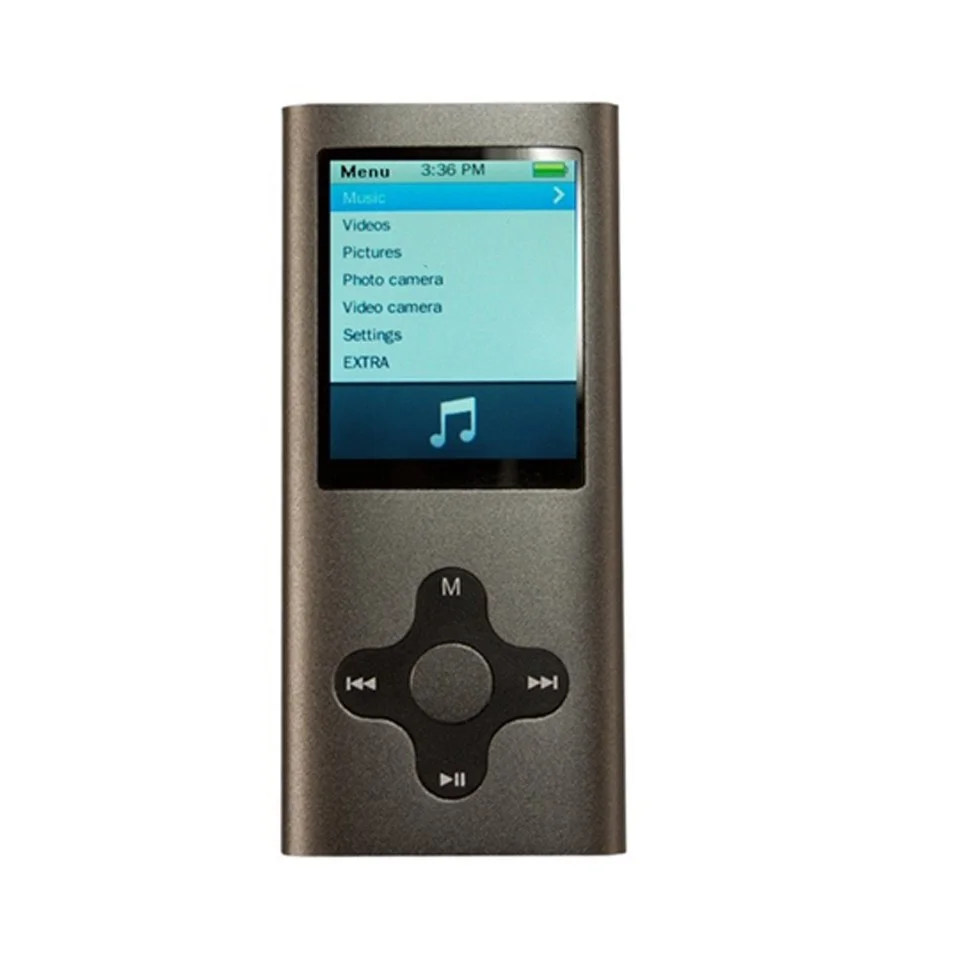 Mach Speed Eclipse-180G2 4GB MP3 Music and Video Player with FM Radio - Gun Metal Afbeelding 1