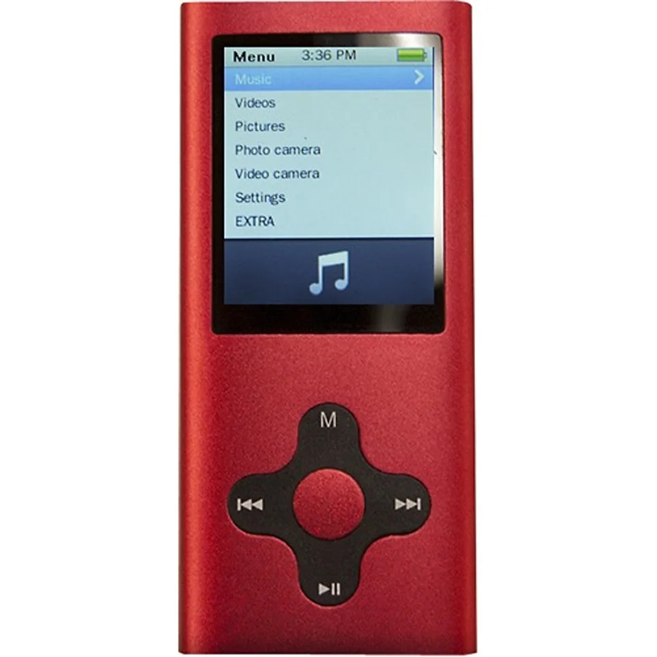 Mach Speed Eclipse-180G2 4GB MP3 Music and Video Player with FM Radio - Red Afbeelding 1