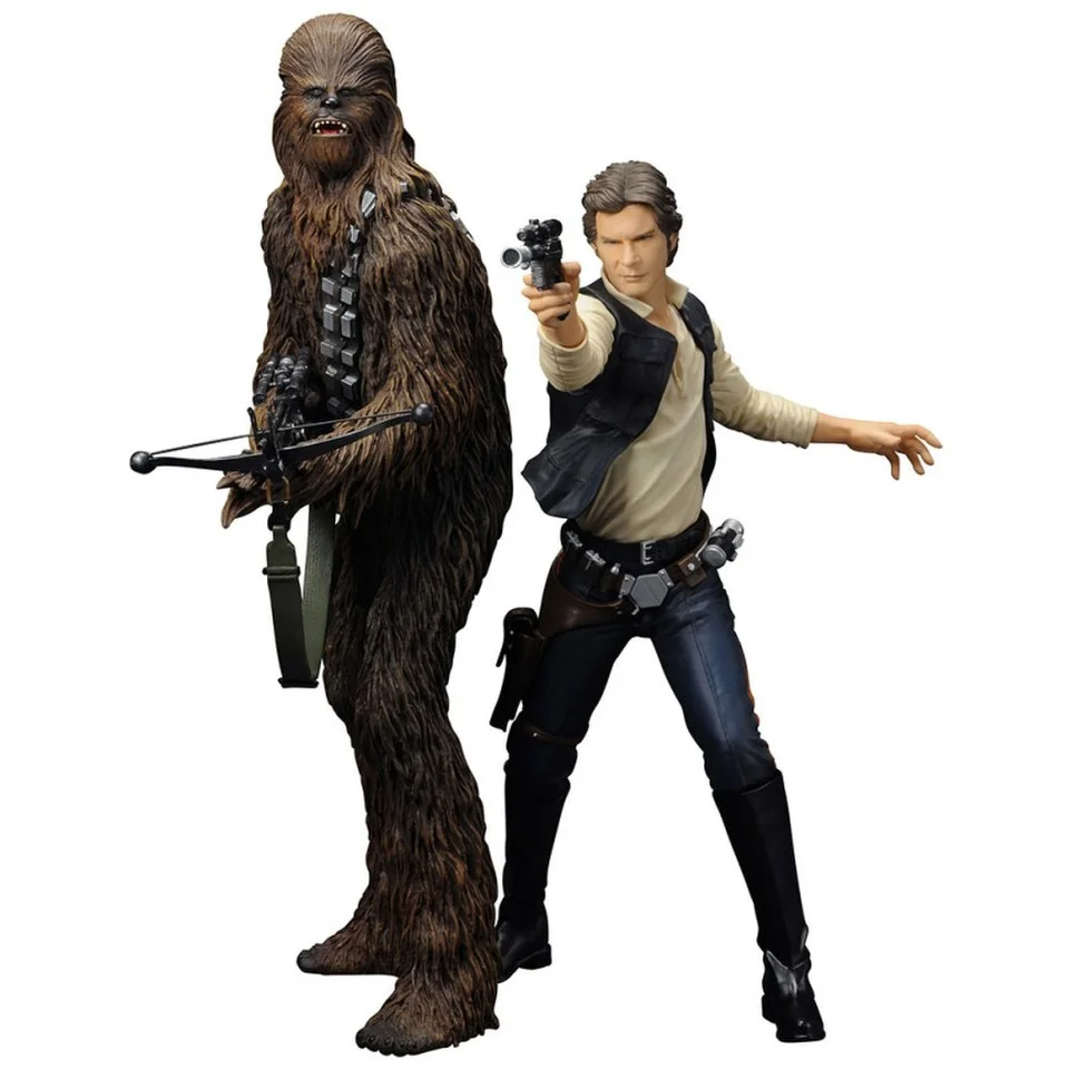 Kotobukiya Star Wars Han Solo and Chewbacca ArtFX+ 1:10 Scale Statue Afbeelding 1