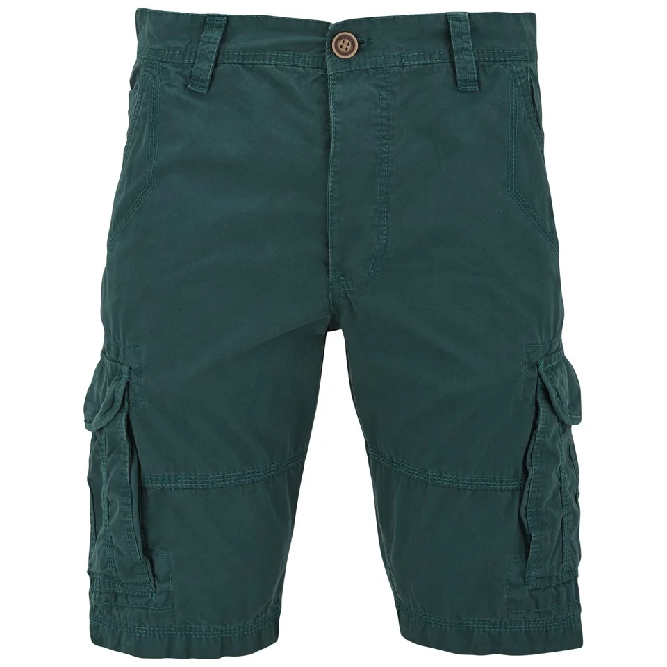 Threadbare Men's Fargo Cargo Shorts - Teal - S - appelblauwzeegroen Afbeelding 1