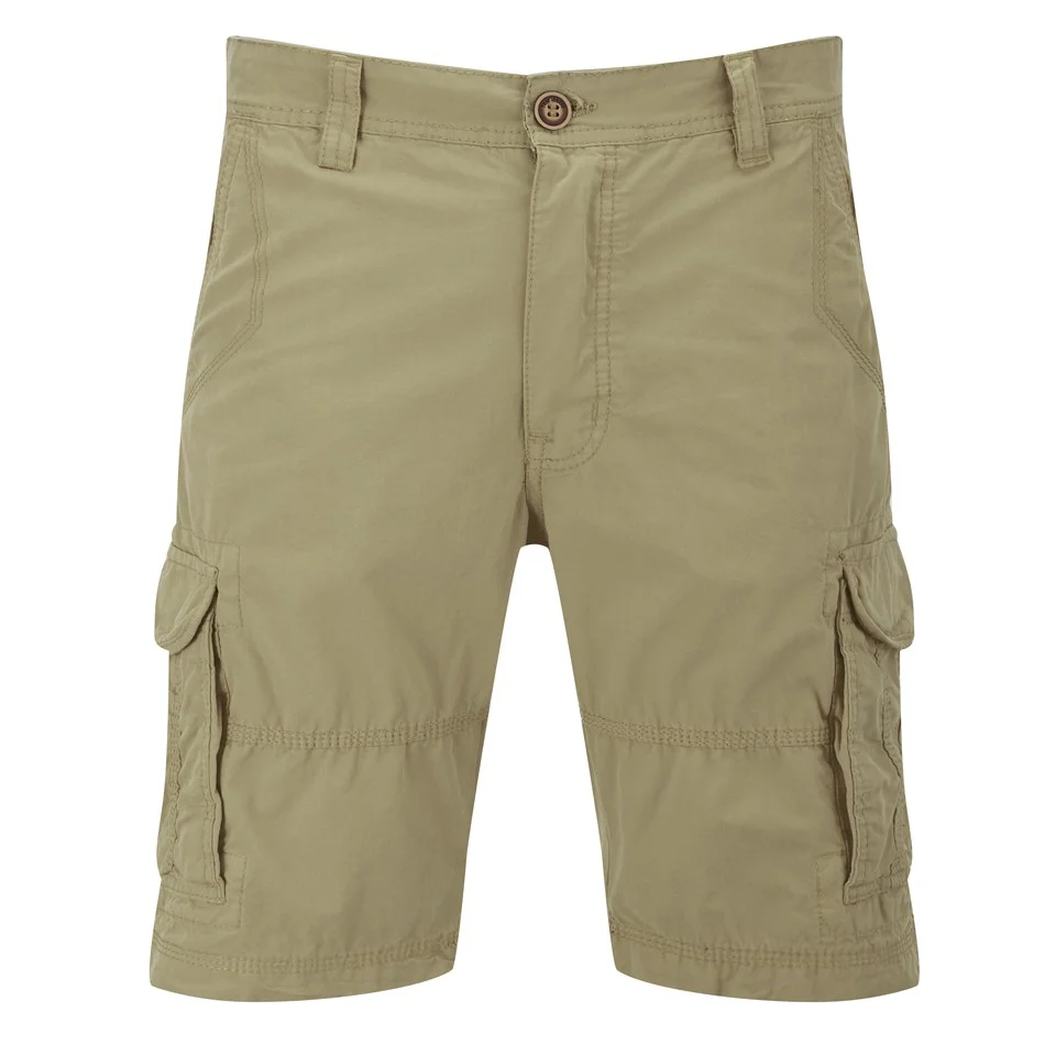 Threadbare Men's Fargo Cargo Shorts - Stone - S - Steen Afbeelding 1