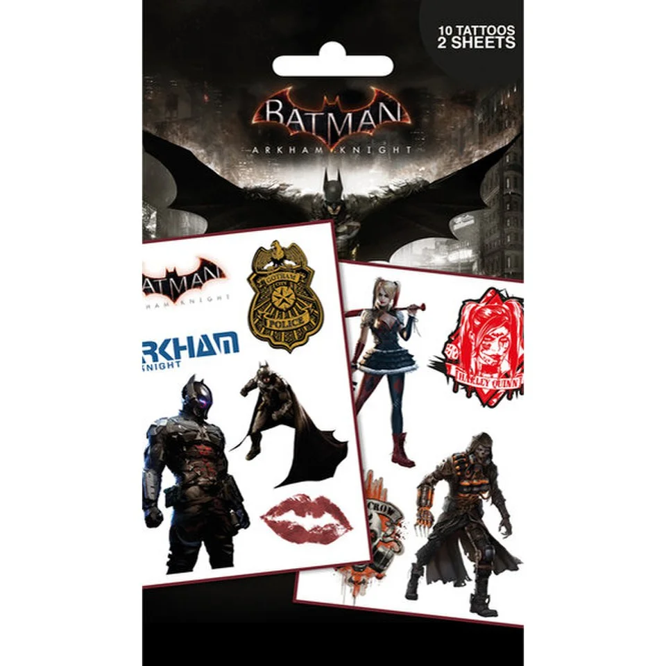 DC Comics Batman Arkham Knight Characters - Tattoo Pack Afbeelding 1