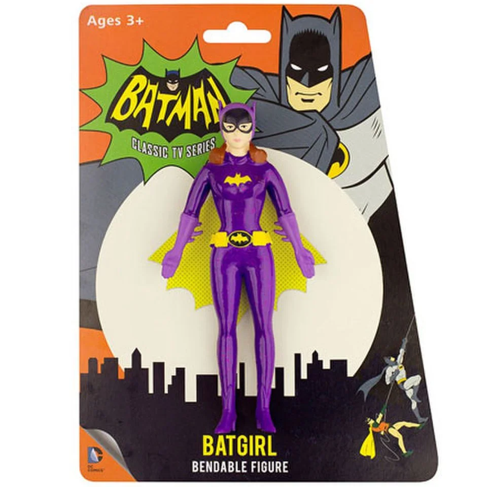 NJCroce DC Comics Batman Classic TV Series Batgirl 6 Inch Bendable Action Figure Afbeelding 1