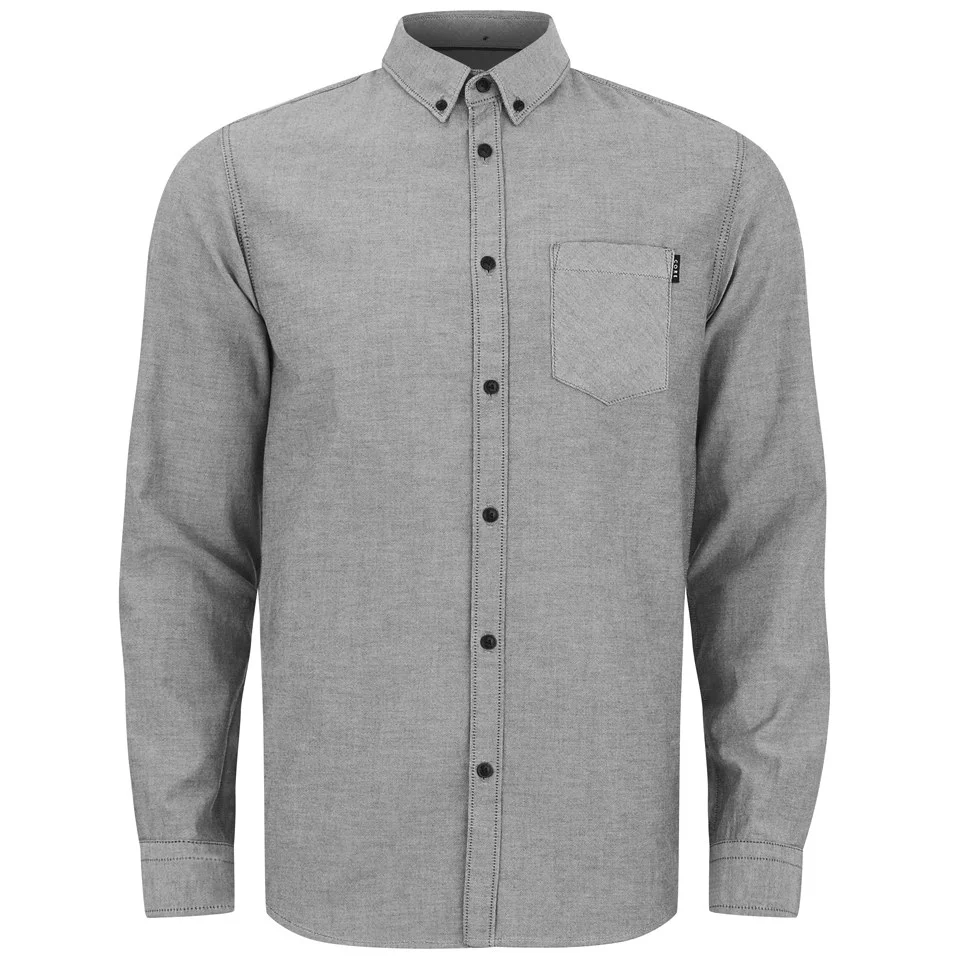 Jack & Jones Men's Core Daniel One Pocket Long Sleeve Shirt - Black - L - Zwart Afbeelding 1