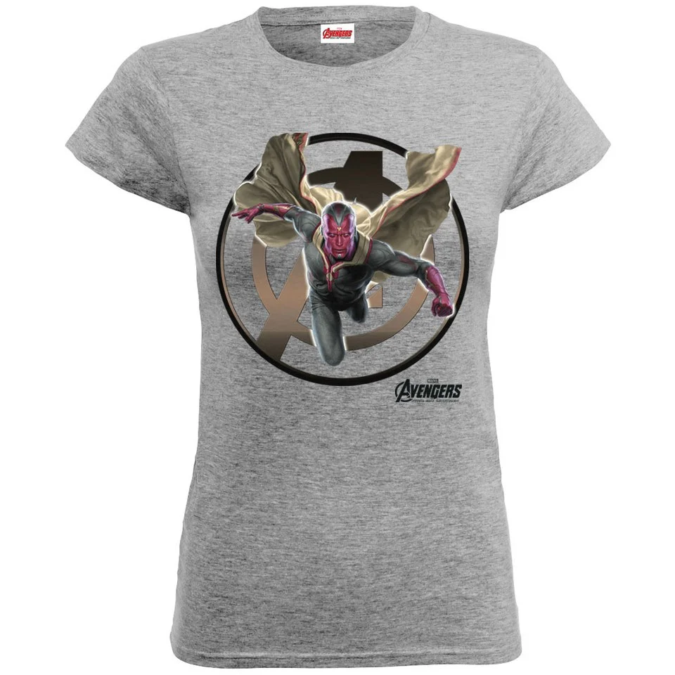 Marvel Women's Avengers Age of Ultron Vision T-Shirt - Heather Grey - S - Grijs Afbeelding 1
