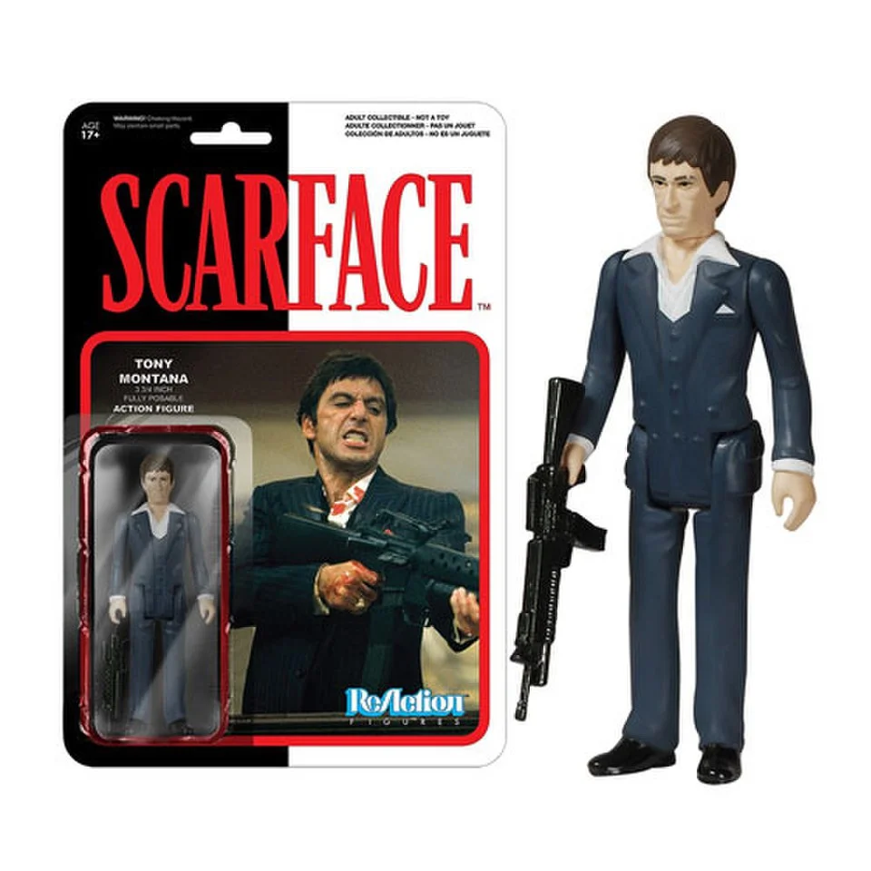 ReAction Scarface Tony Montana 3 3/4 Inch Action Figure Afbeelding 1