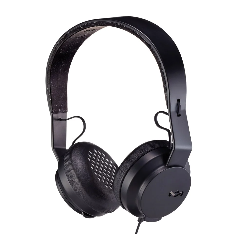 The House of Marley Roar Headphones (Includes In-Line 1 Button Mic) - Black Afbeelding 1