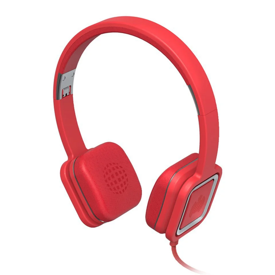 Ministry of Sound Audio On, On Ear Headphones - Red and Gun Metal Afbeelding 1