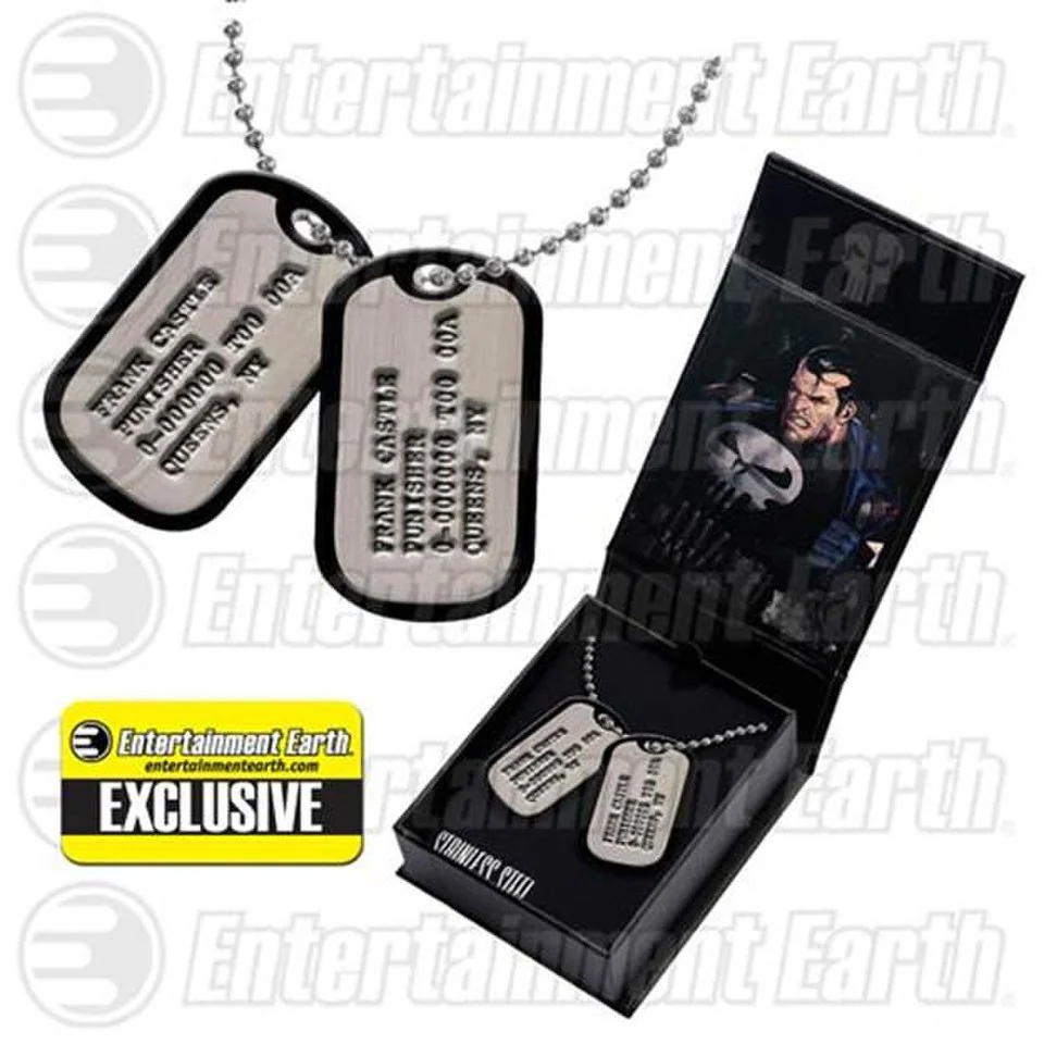 Marvel The Punisher Frank Castle Entertainment Earth Exclusive Replica Dog Tags Afbeelding 1