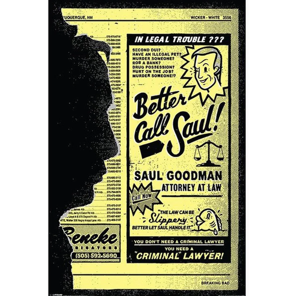 Breaking Bad Better Call Saul - 24 x 36 Inches Maxi Poster Afbeelding 1
