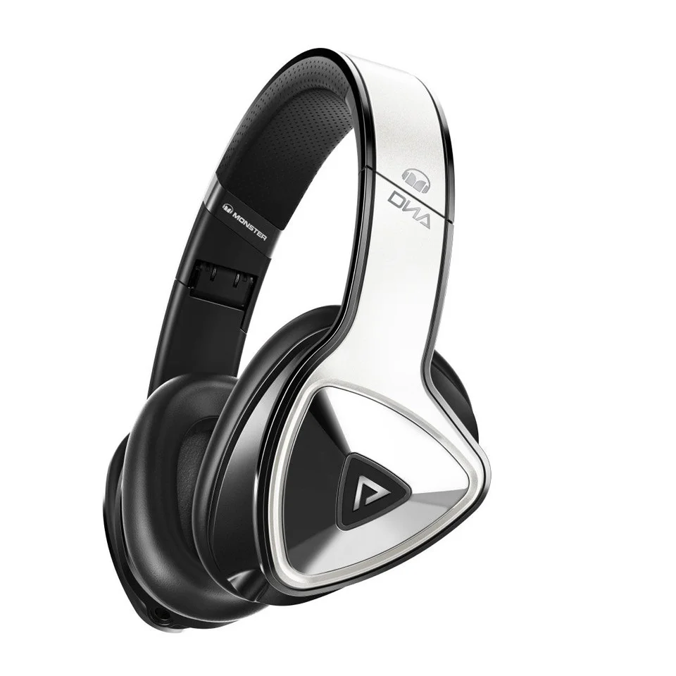Monster DNA Pro On-Ear Headphones with Apple ControlTalk - White Tuxedo Afbeelding 1