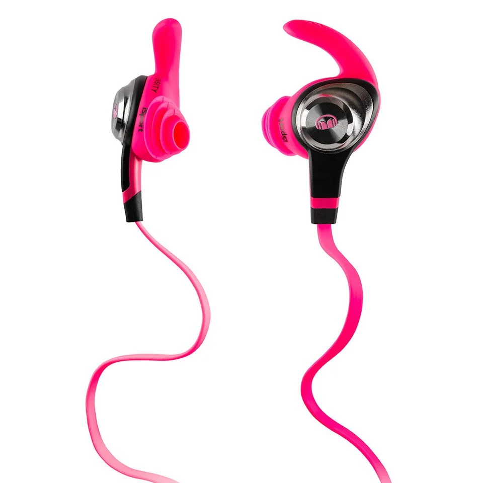 Monster iSport Intensity Earphones - Neon Pink Afbeelding 1