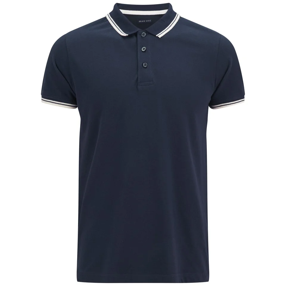 Brave Soul Men's Heroc Polo Shirt - Ocean Blue - M - Blauw Afbeelding 1