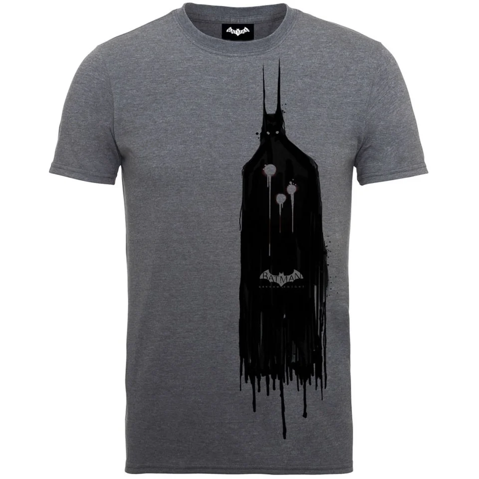 DC Comics Mens Batman Arkham Knight Ghost T-Shirt - Grijs - S - Grijs Afbeelding 1