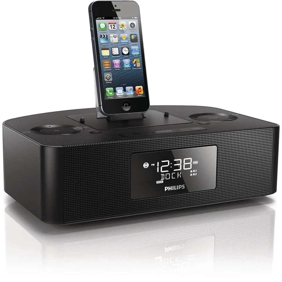 Philips AJ7050D/05 Lightening Connector Docking Station for iPod/iPhone/iPad - Black Afbeelding 1