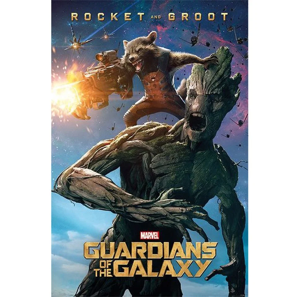 Marvel Guardians Of The Galaxy Rocket & Groot - 24 x 36 Inches Maxi Poster Afbeelding 1
