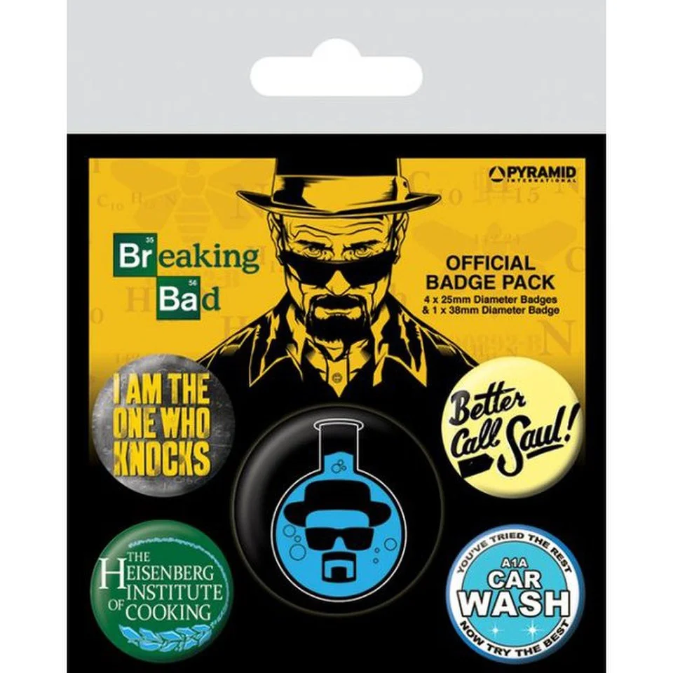 Breaking Bad Heisenberg Flask - Badge Pack Afbeelding 1