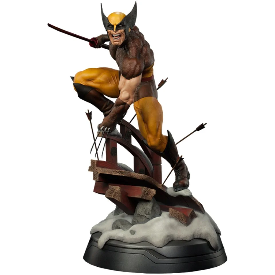 Sideshow Collectibles X-Men Wolverine Brown Costume Premium Format Statue Afbeelding 1