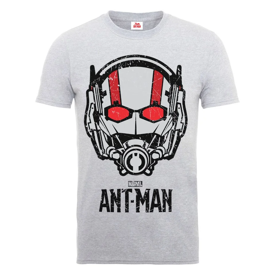Marvel Men's Ant Man Helmet T-Shirt - Heather Grey - S - Grijs Afbeelding 1