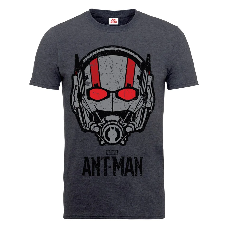 Marvel Men's Ant Man Helmet T-Shirt - Dark Heather - S - Grijs Afbeelding 1