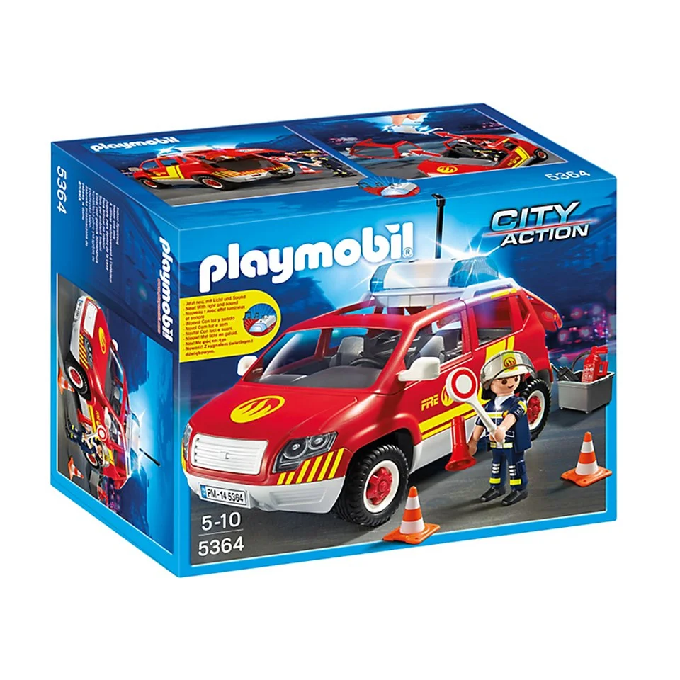 Playmobil City Action: Brandweercommandant met dienstwagen met licht en sirene (5364) Afbeelding 1