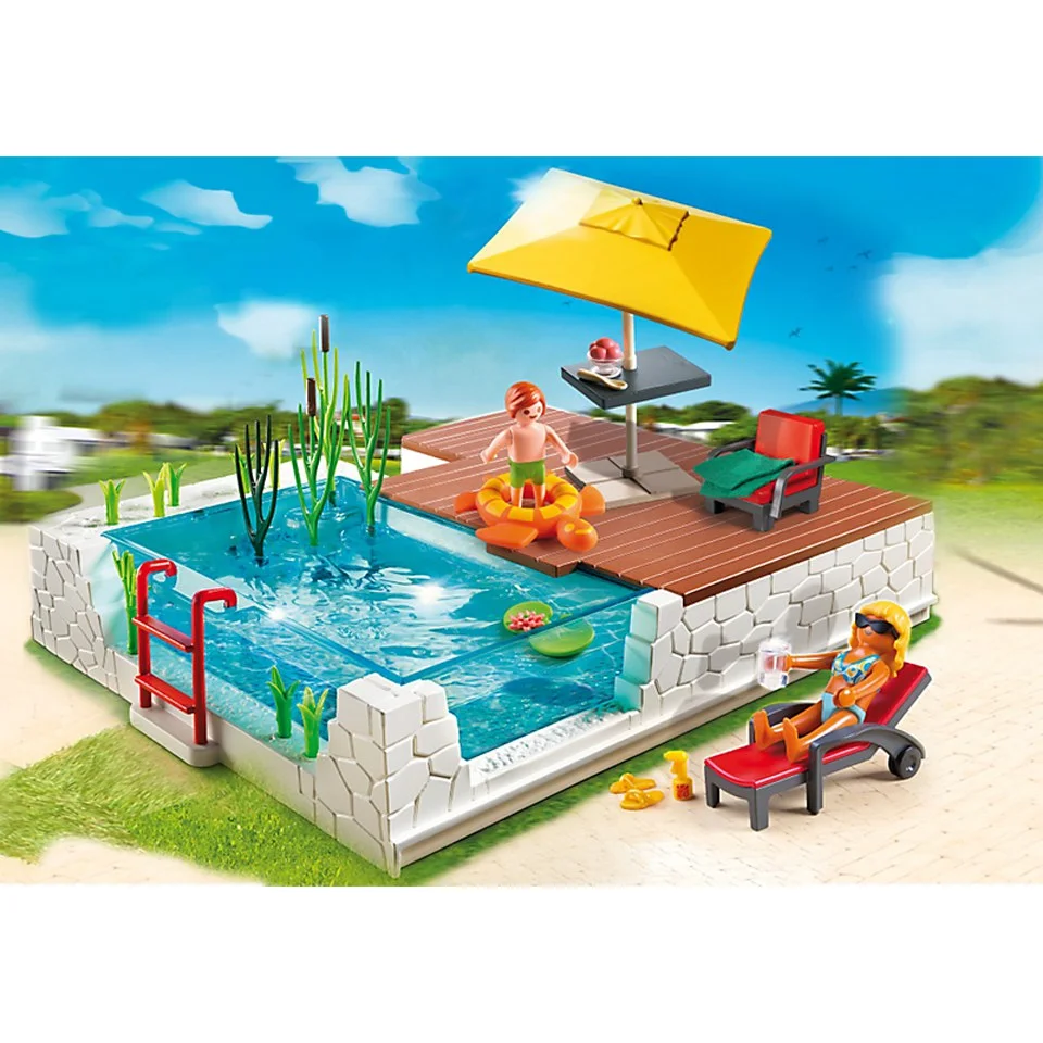 Playmobil Swimming Pool with Terrace (5575) Afbeelding 1