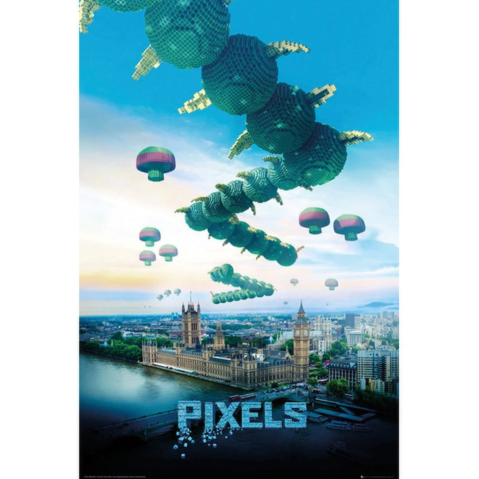 Pixels Centipede - 24 x 36 Inches Maxi Poster Afbeelding 1