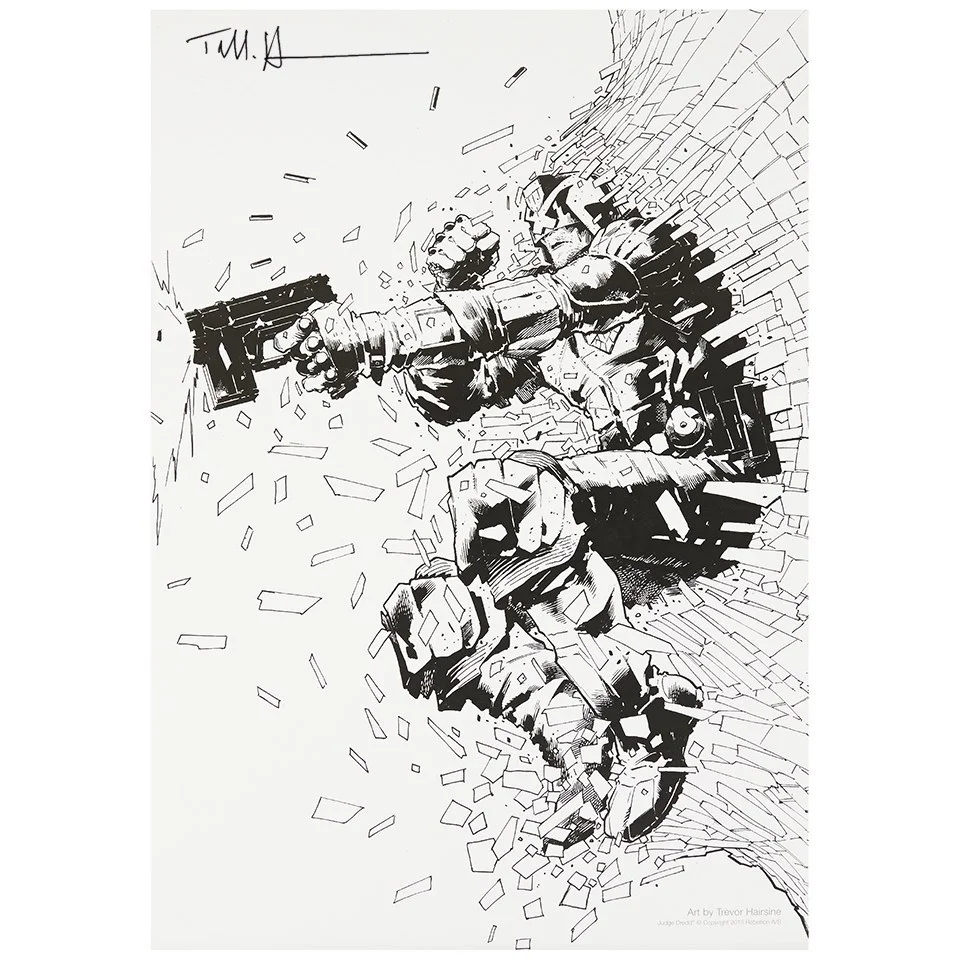 2000 AD Judge Dredd Underbelly Print Signed Version - Extremely Limited Stock Afbeelding 1