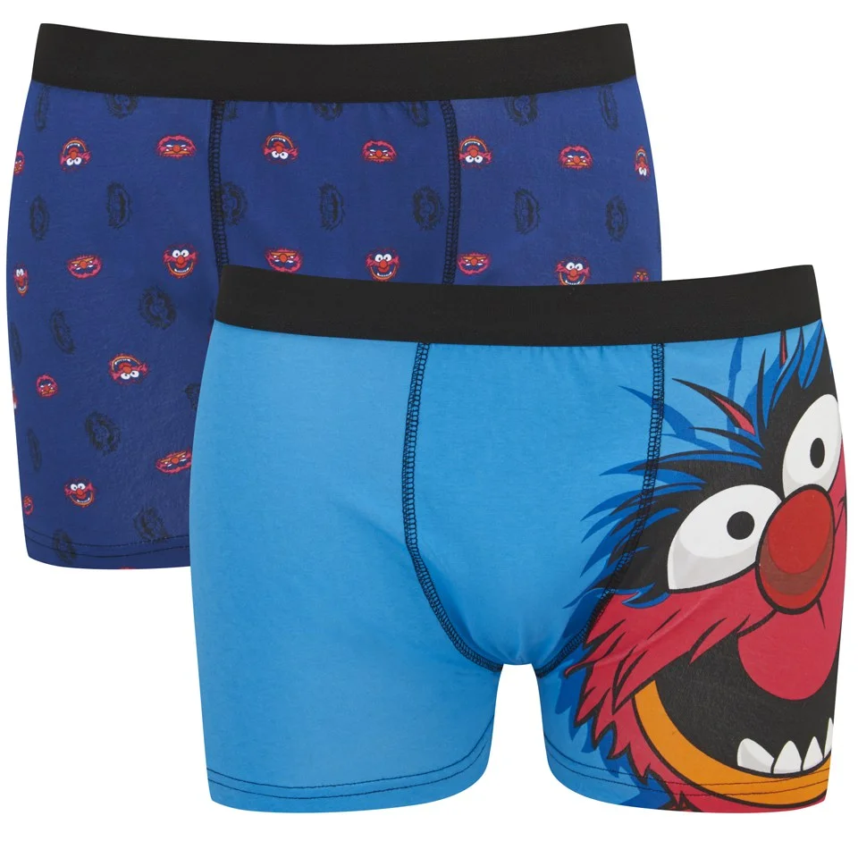 The Muppets Animal Men's 2 Pack Boxers - Blue - S - Blauw Afbeelding 1