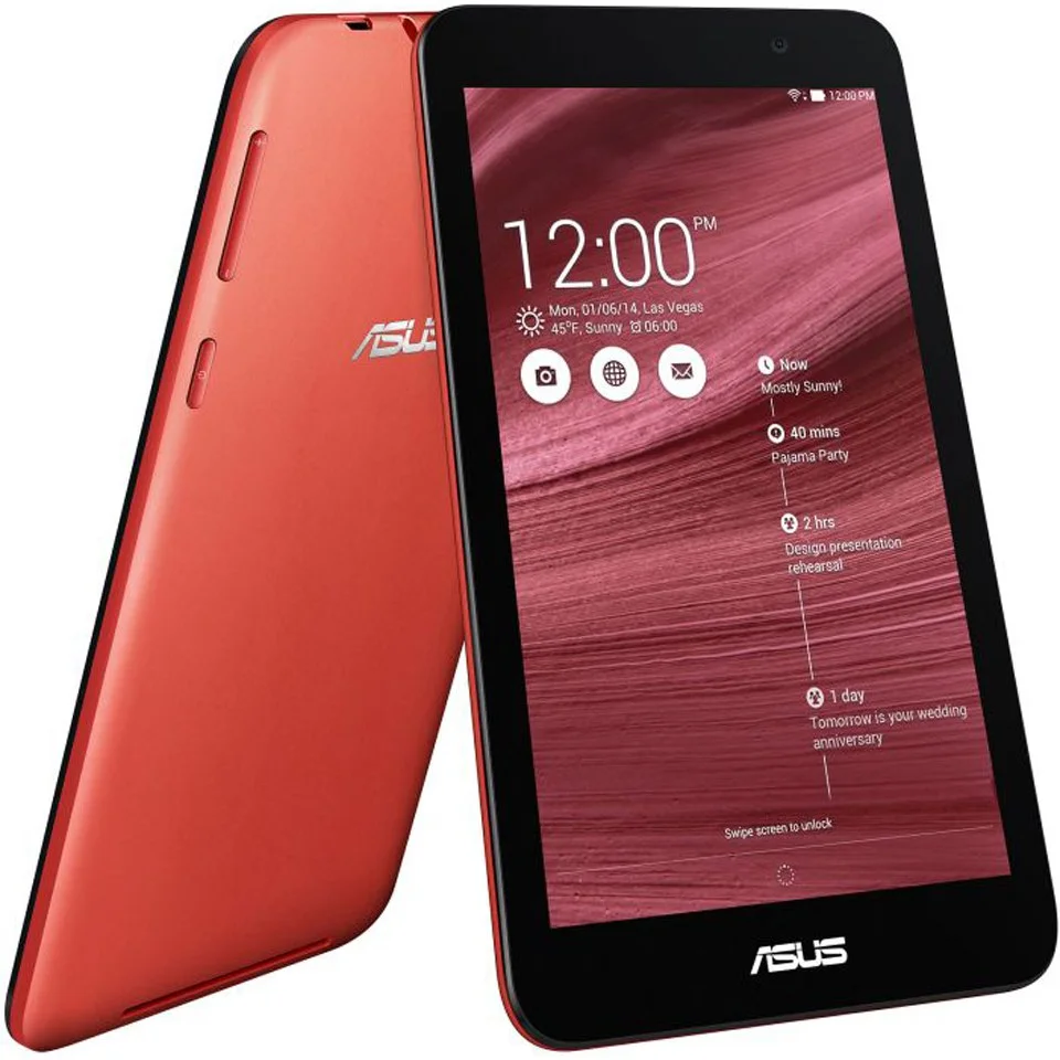 ASUS MeMO Pad 7 Inch Tablet ME176CX (16GB Storage, Intel Atom, 1.86GHz) - Red - Grade A Refurb Afbeelding 1
