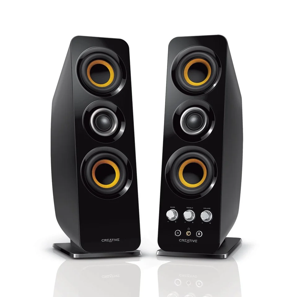 Creative T50 Wireless, Bluetooth and NFC 2.0 PC Speakers - Black Afbeelding 1