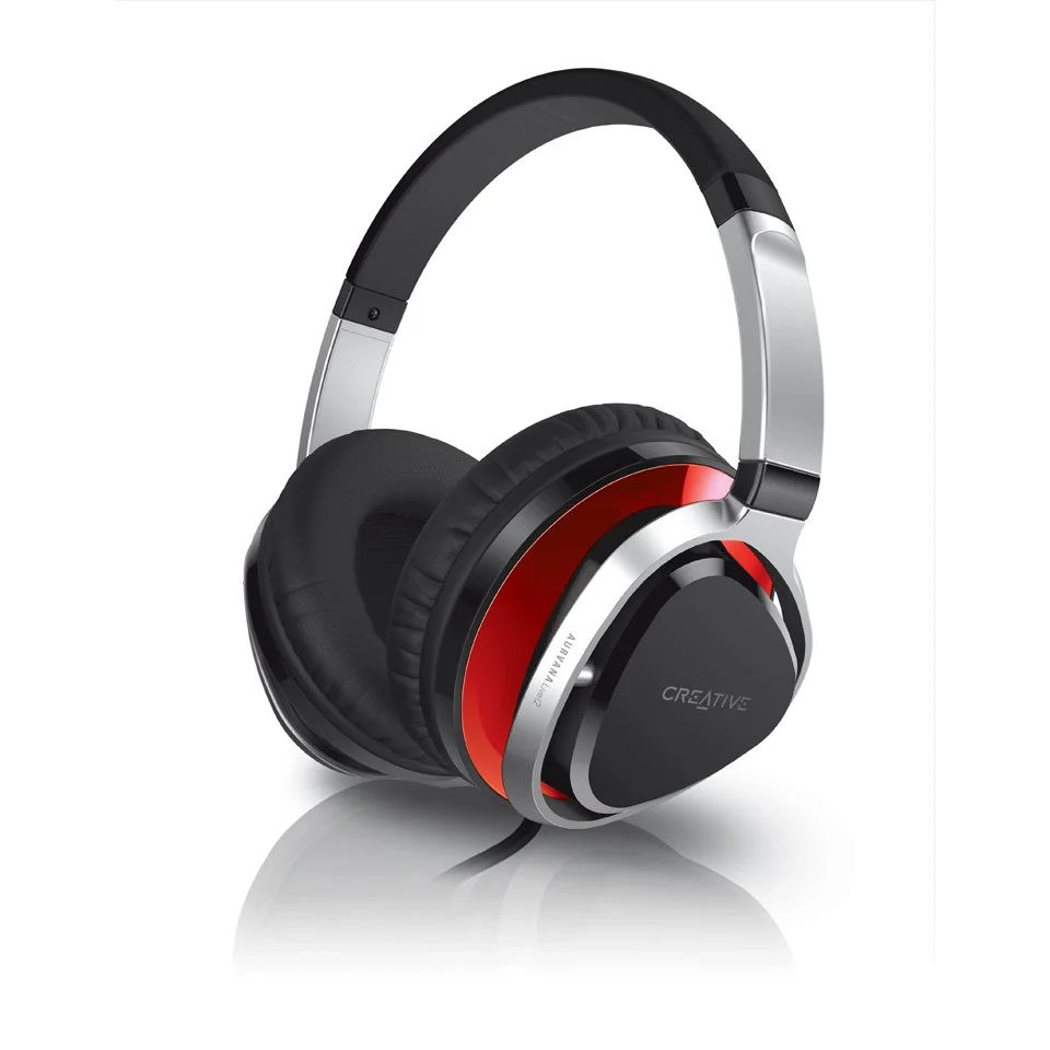 Creative Aurvana Live!2 Headphones with In-Line Mic - Black/Red Afbeelding 1