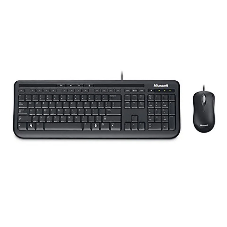 Microsoft Wired USB Desktop 600 Keyboard and Mouse Set Afbeelding 1