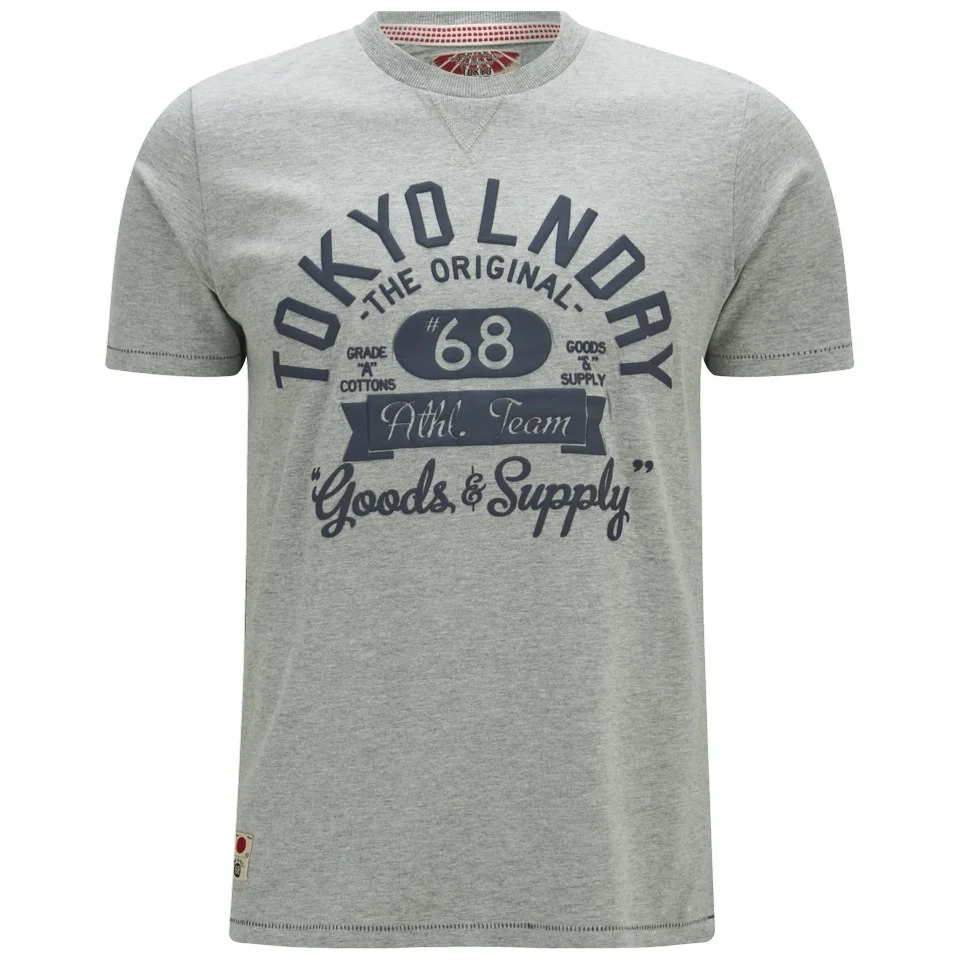 Tokyo Laundry Men's Logo T-Shirt - Light Grey Marl - S - Grijs Afbeelding 1