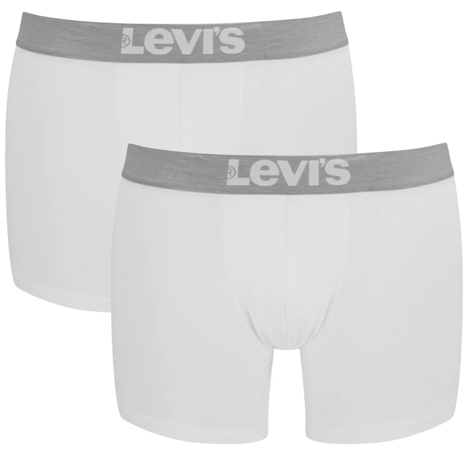 Levi's Men's 200SF 2-Pack Boxer Briefs - White - S - Wit Afbeelding 1