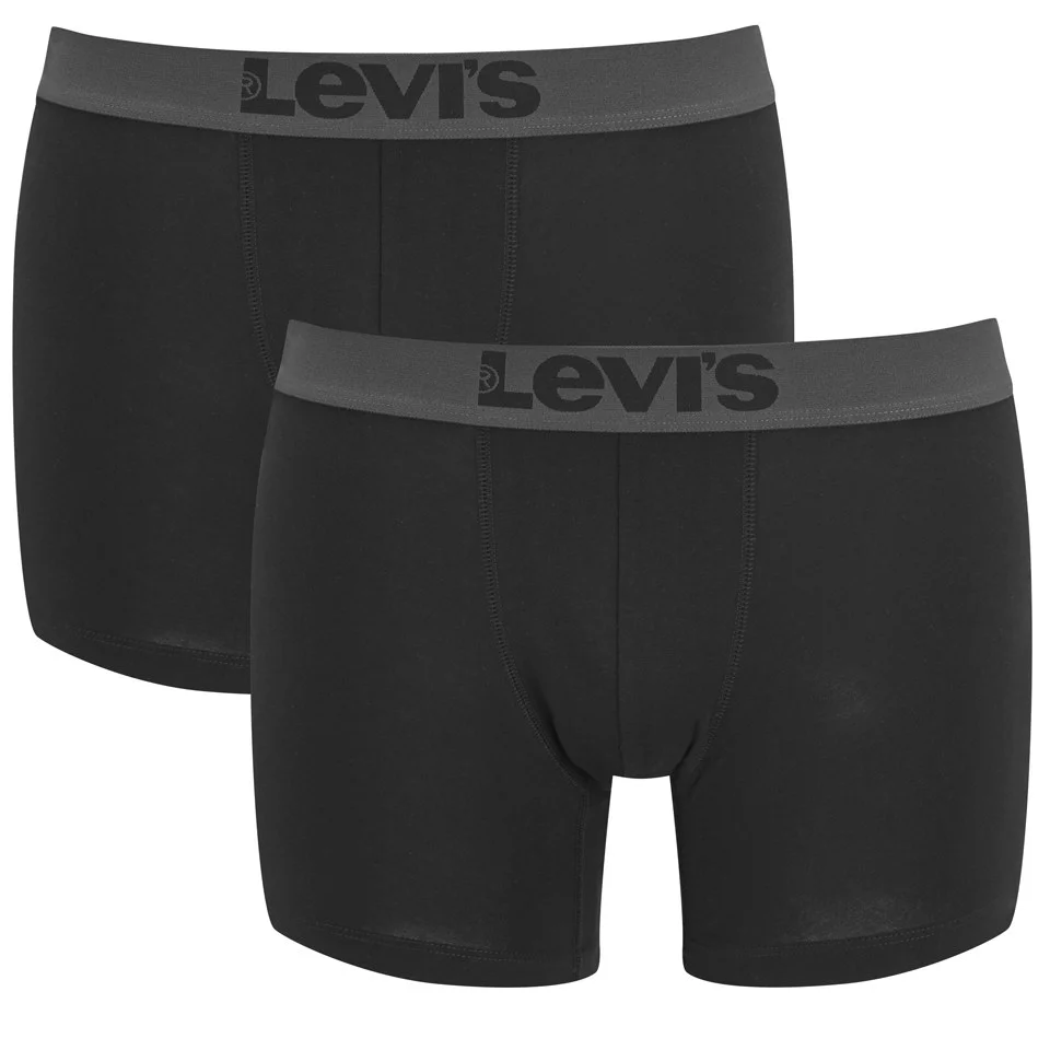 Levi's Men's 200SF 2-Pack Boxer Briefs - Jet Black - S - Zwart Afbeelding 1