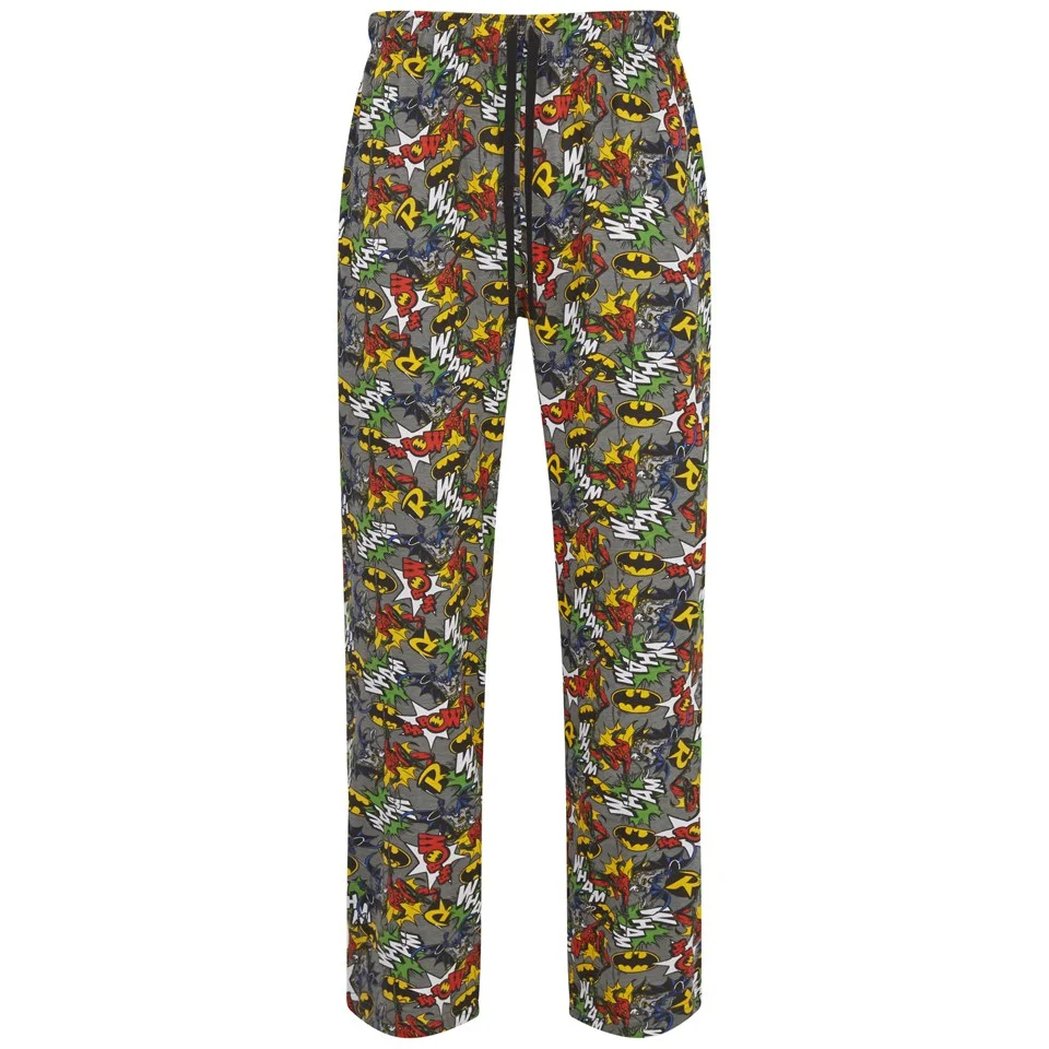 DC Comics Batman and Robin Men's All Over Print Lounge Pants - Multi - S - Multi Afbeelding 1