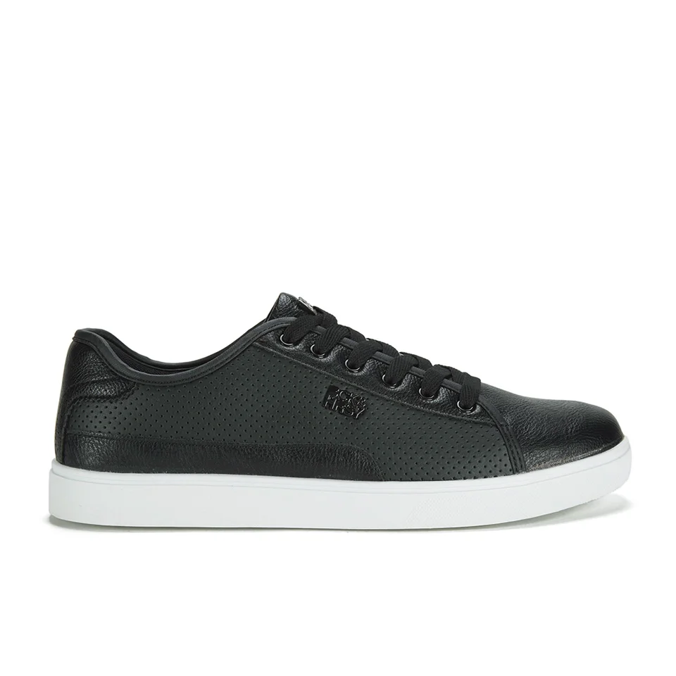 Beck & Hersey Men's Remis Perforated Trainers - Black - UK 7 - Zwart Afbeelding 1