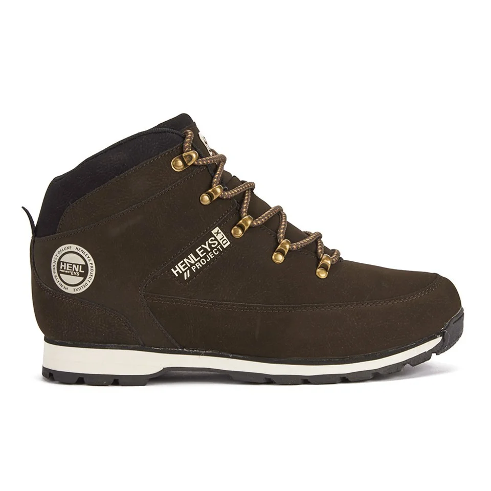 Henleys Men's Hiker Boots - Brown - UK 7 - Brown Afbeelding 1