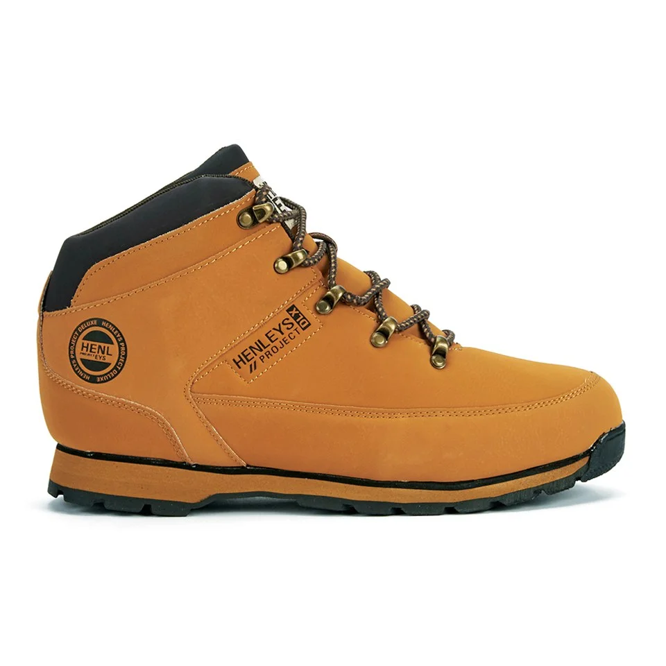 Henleys Men's Hiker Boots - Honey - UK 7 - Brown Afbeelding 1