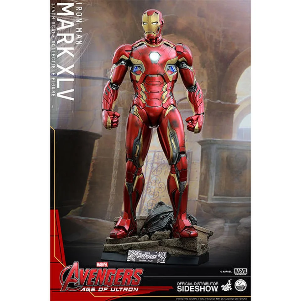 Hot Toys Marvel Avengers Age Of Ultron Iron Man Mark XLV 1:4 Scale Figure Afbeelding 1